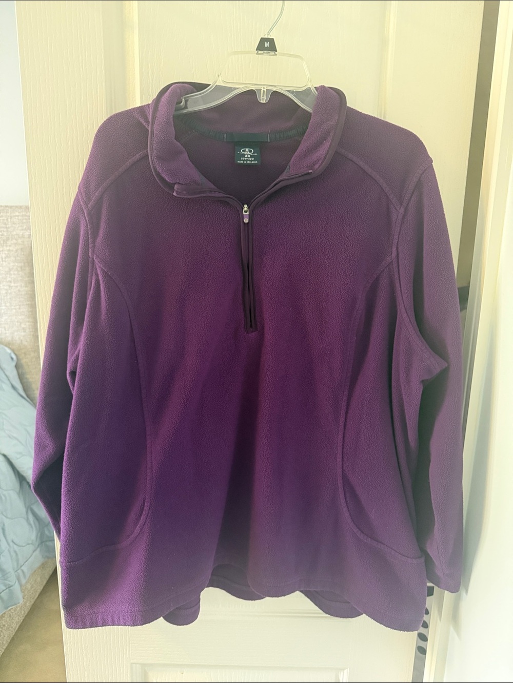 Columbia Purple Quarter-Zip Fleece Pullover